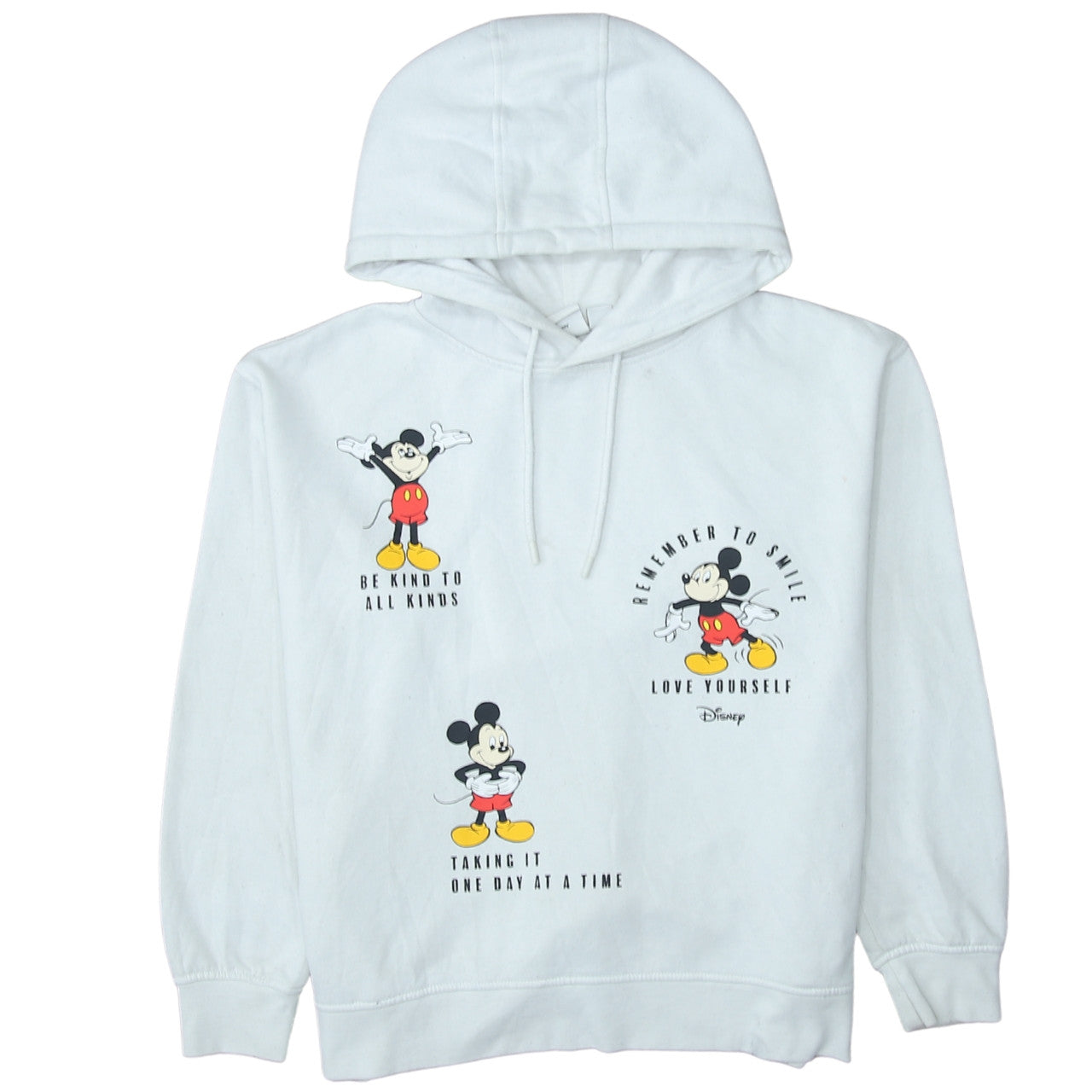 Disney Primark Womens White Mickey Mouse Pullover Hoodie Size M 12/14