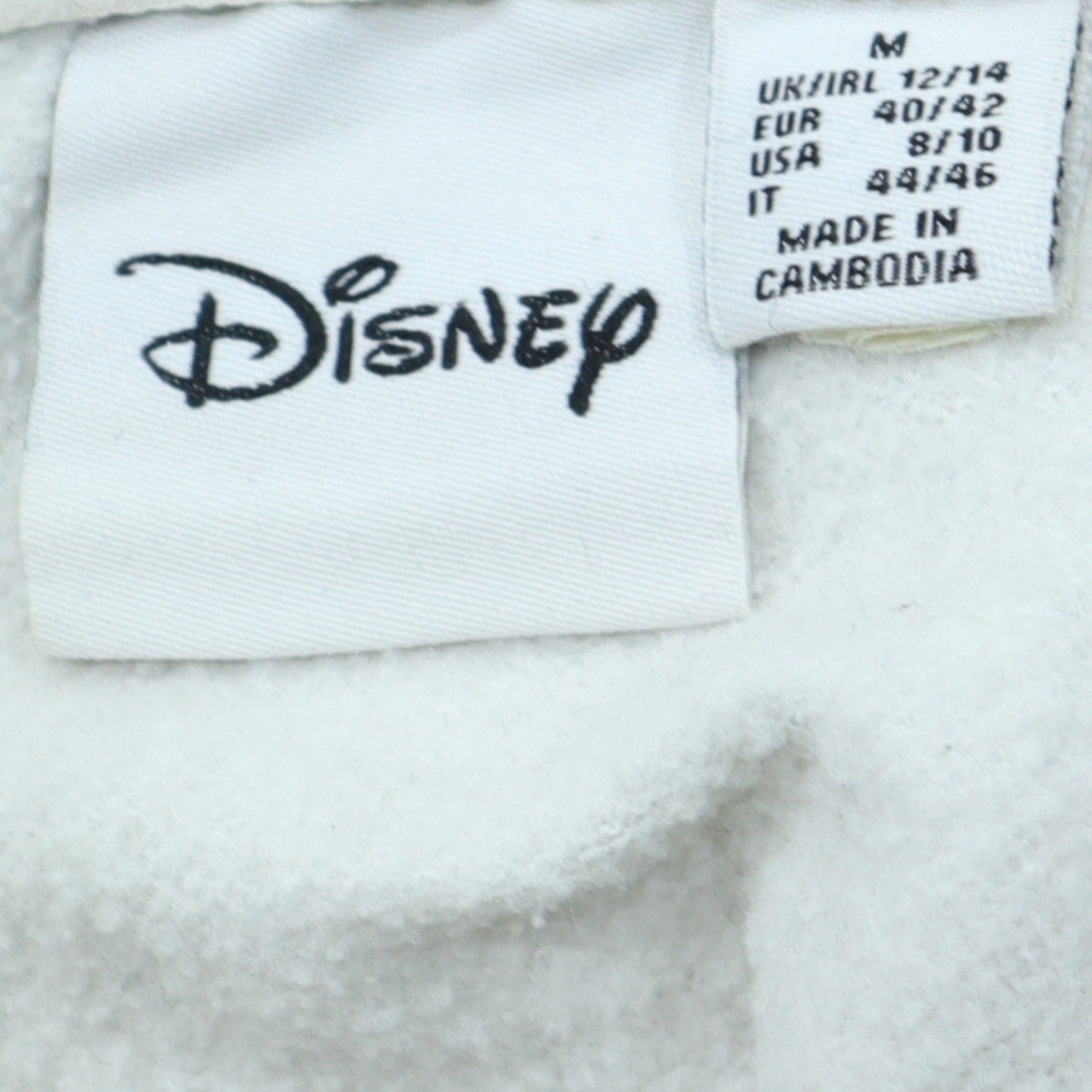 Disney Primark Womens White Mickey Mouse Pullover Hoodie Size M 12/14