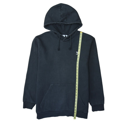 Back view of Adidas men’s black xl pullover hoodie fleece regular fit