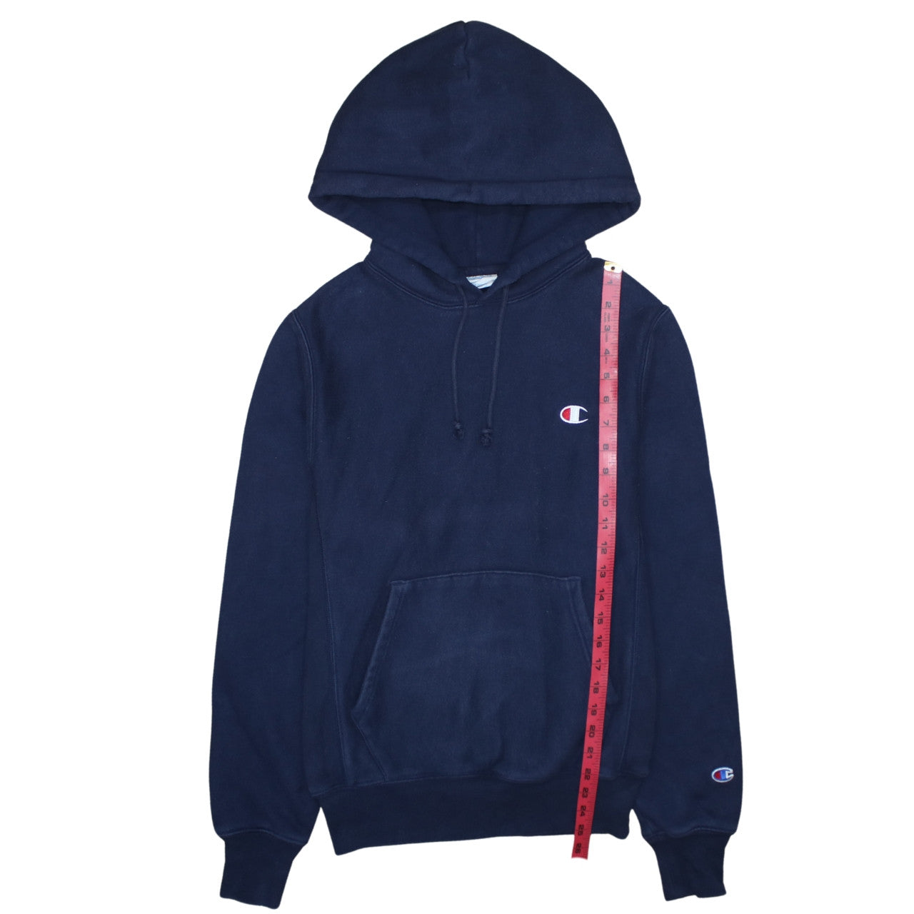 Champion Mens Navy Blue XS Pullover Hoodie Reverse Weave Sweatshirt