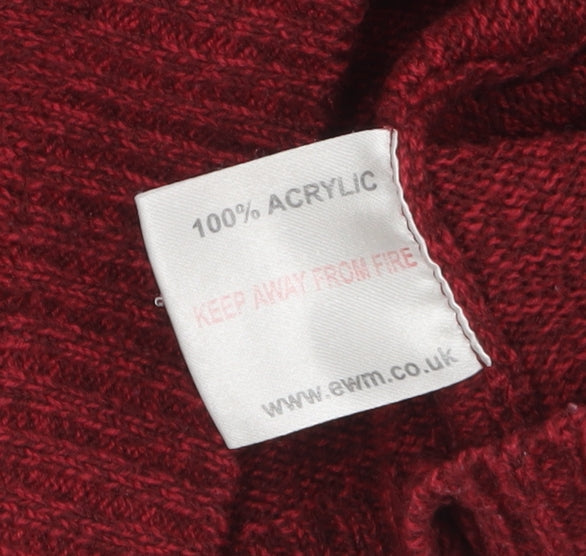 Honor Millburn Women's Red Acrylic Button Cardigan Size S 10-12