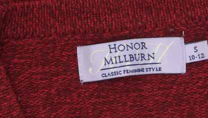 Additional view of Honor Millburn Women's Red Acrylic Button Cardigan, size S, 10-12