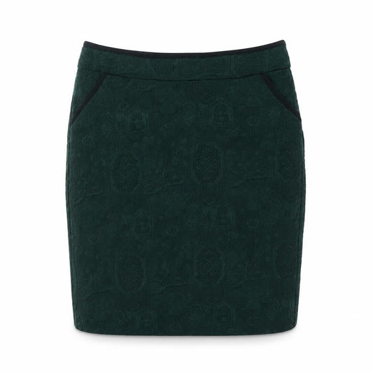 White Stuff Women’s Green Size 8 Jacquard Pencil Skirt
