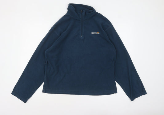 Regatta Men's Blue Fleece 1/2 Zip Pullover Sweatshirt M