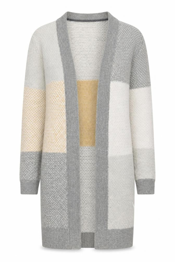 White Stuff Women Grey Size 8 Chunky Knit Longline Cardigan