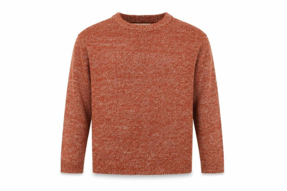 Sandstone Mens Orange Acrylic Knit Crew Neck Jumper L