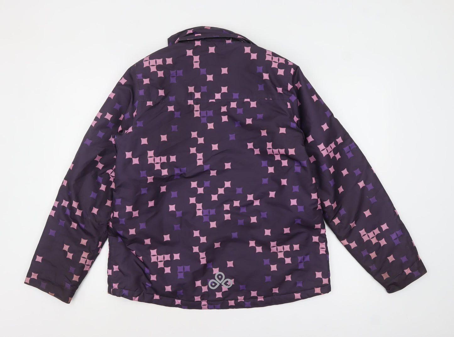 Crivit Girls Purple Geometric Waterproof Ski Jacket 12-14 Years