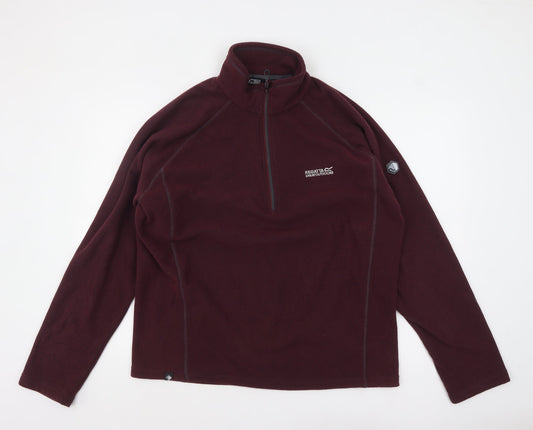 Regatta Men's Brown Fleece 1/2 Zip Pullover XL Outdoor Sweatshirt