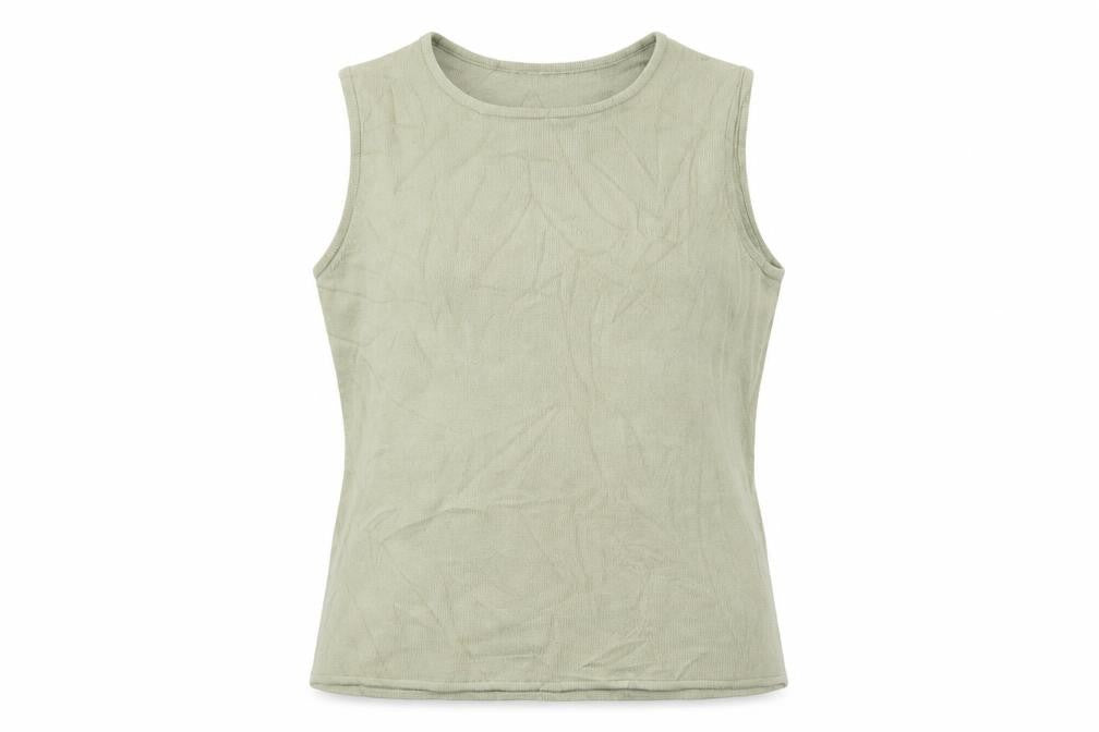 White Stag Women Green Knit Sleeveless Pullover Jumper L