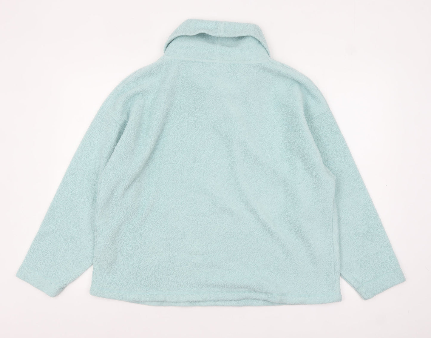 Marks and Spencer Women Blue Fleece Pullover Sweatshirt L
