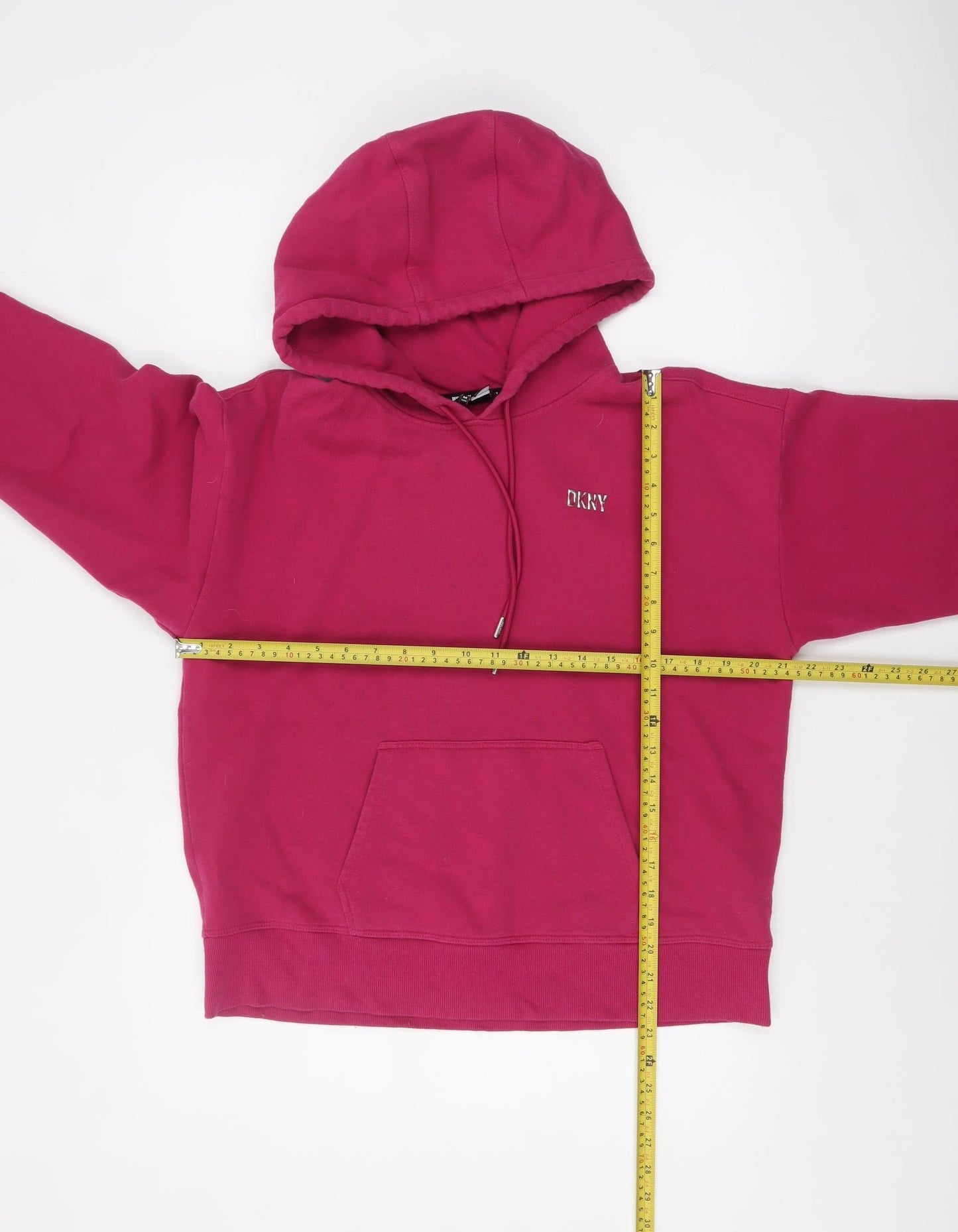 DKNY Sport Women's Pink Pullover Hoodie Medium Cotton Blend