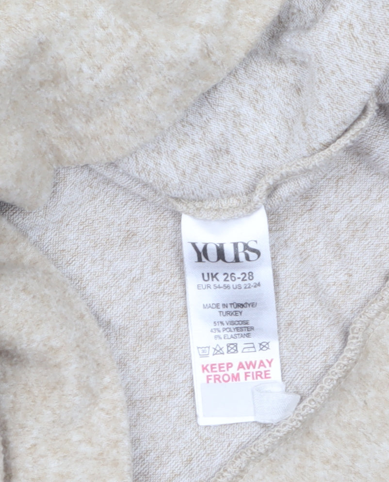 Yours Women’s Beige Roll Neck Plus Size 26-28 Pullover Jumper