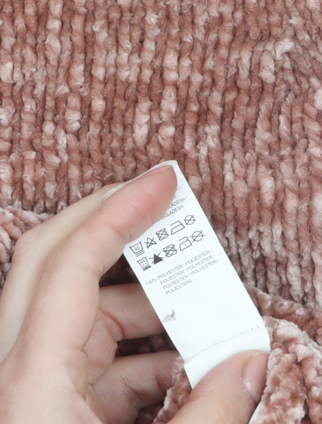 Primark Women’s Pink Chunky Knit Pullover Jumper Size 10/12