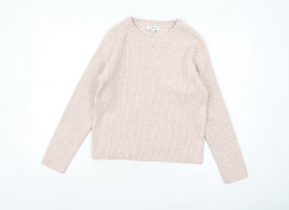 Marks & Spencer Women's Beige Chunky-Knit Pullover Jumper XS
