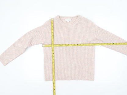 Marks & Spencer Women's Beige Chunky-Knit Pullover Jumper XS