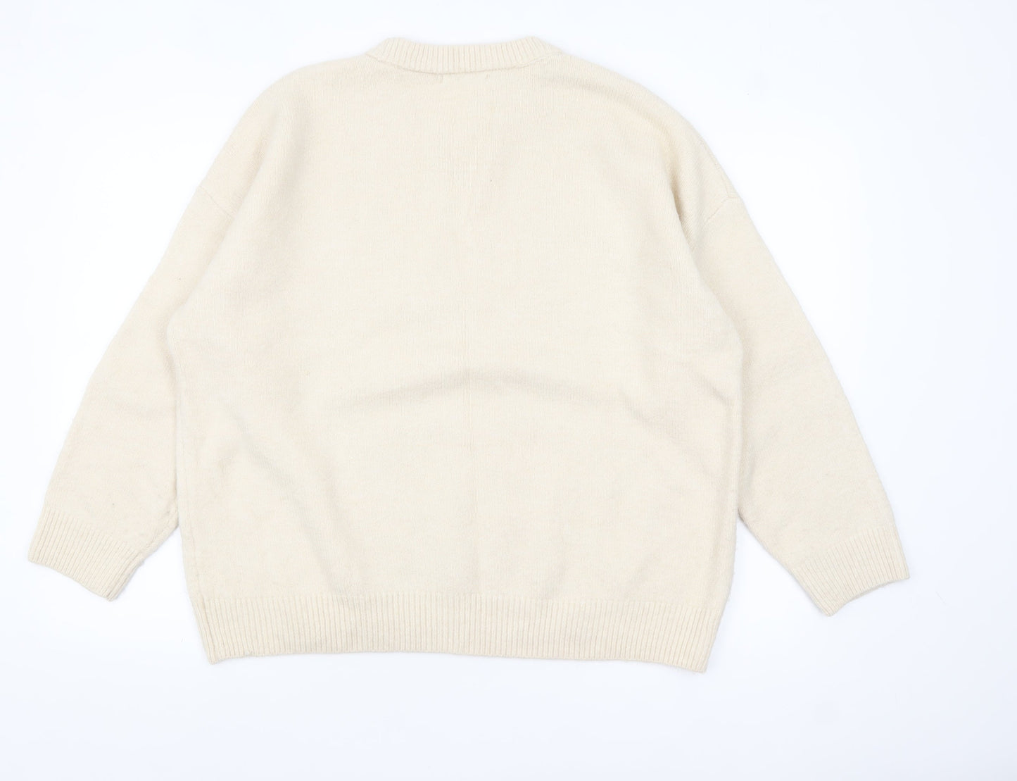 Tu Women’s Ivory Bow Sequin Knit Jumper Size 18 Pullover