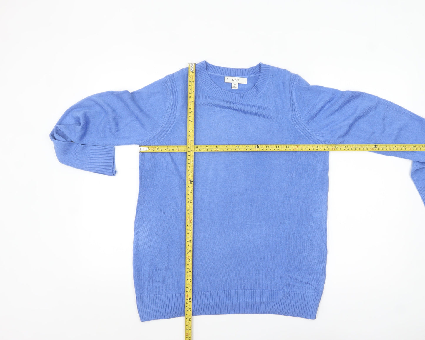 Marks and Spencer Women’s Blue Acrylic Crew Neck Jumper Size 12