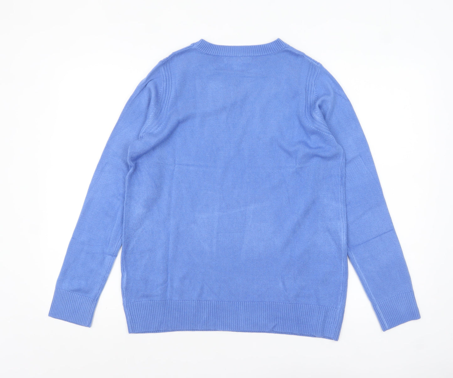 Marks and Spencer Women’s Blue Acrylic Crew Neck Jumper Size 12