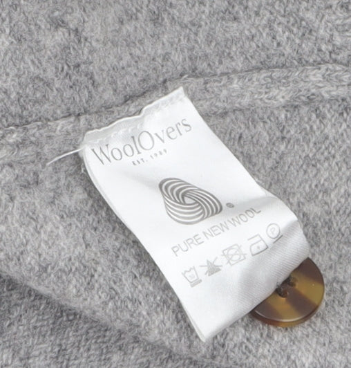 WoolOvers Men's Grey Wool Button Vest Jumper XL Classic Knit