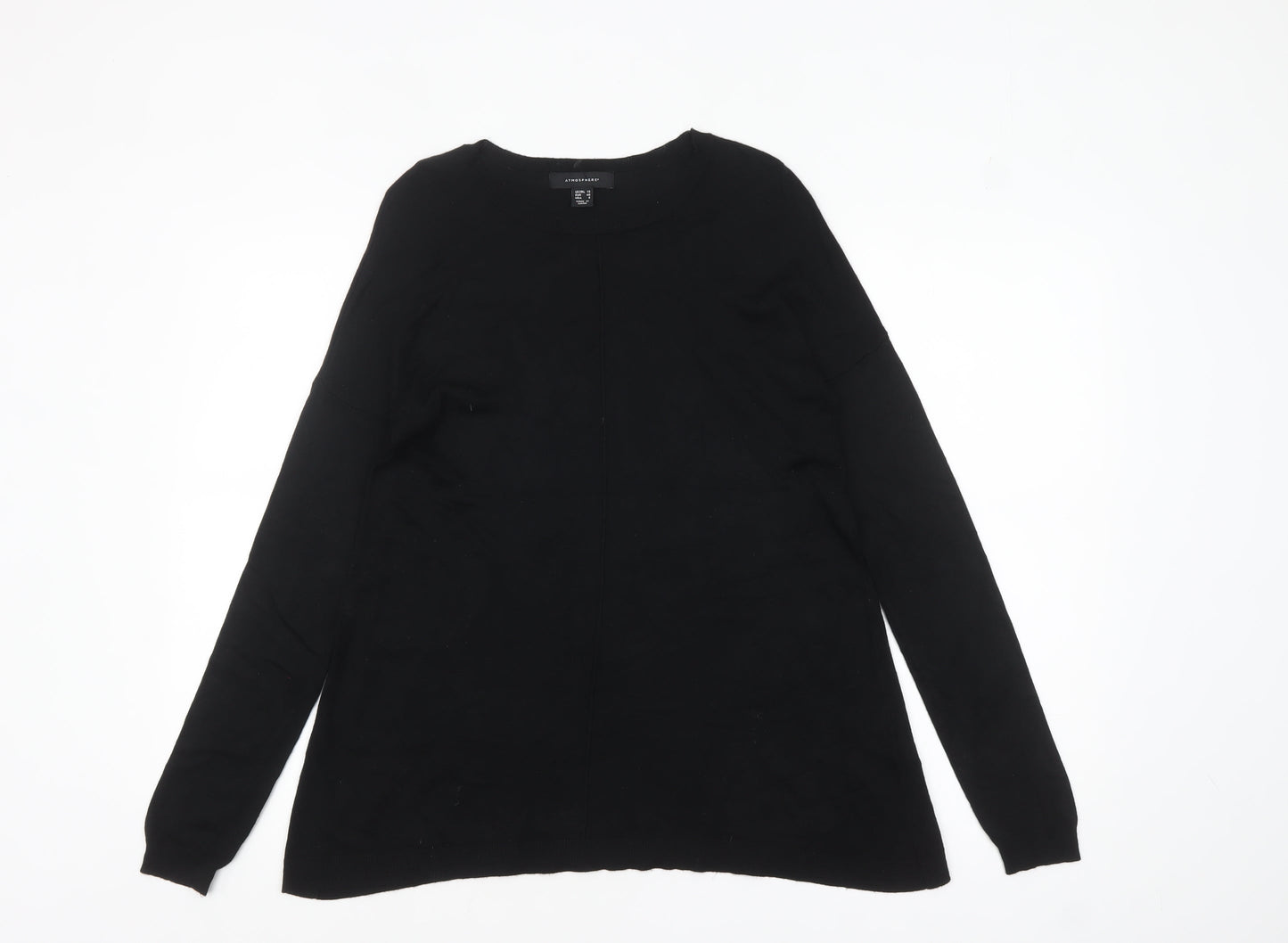 Atmosphere Women's Black Size 12 Crew Neck Long Sleeve Pullover Jumper