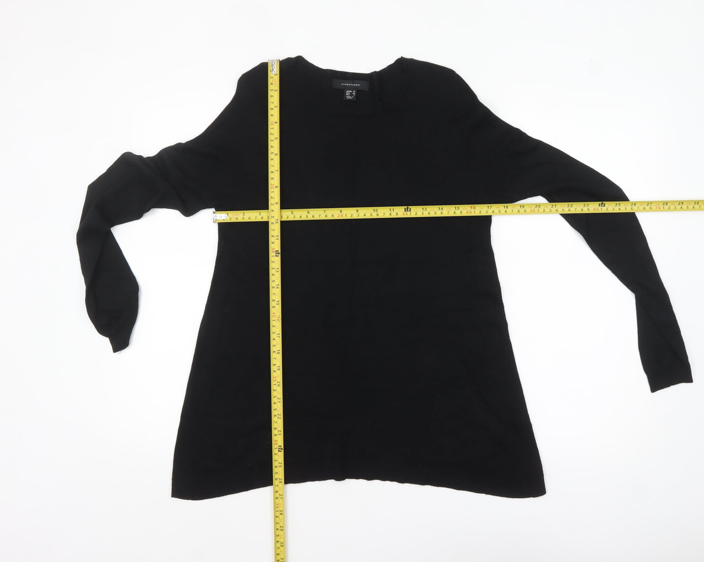 Atmosphere Women's Black Size 12 Crew Neck Long Sleeve Pullover Jumper