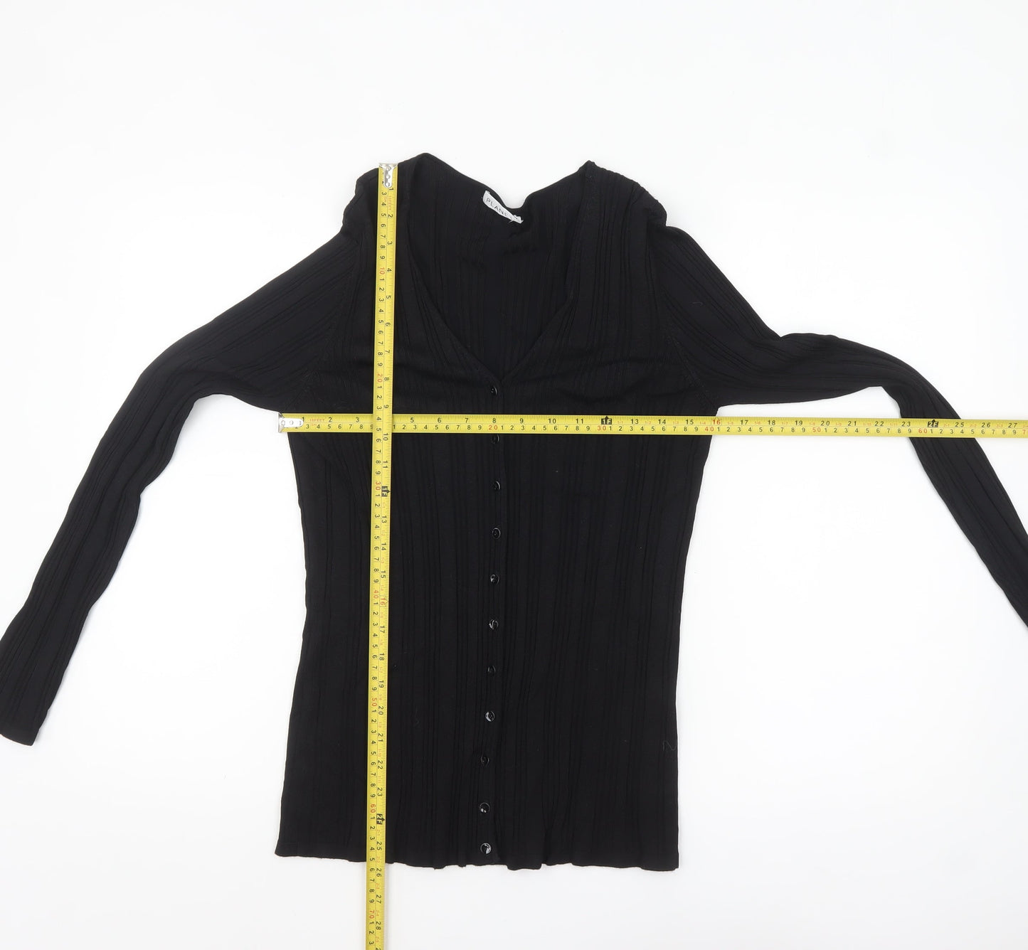 Planet Women's Black Viscose Knit Cardigan Size M Long Sleeve