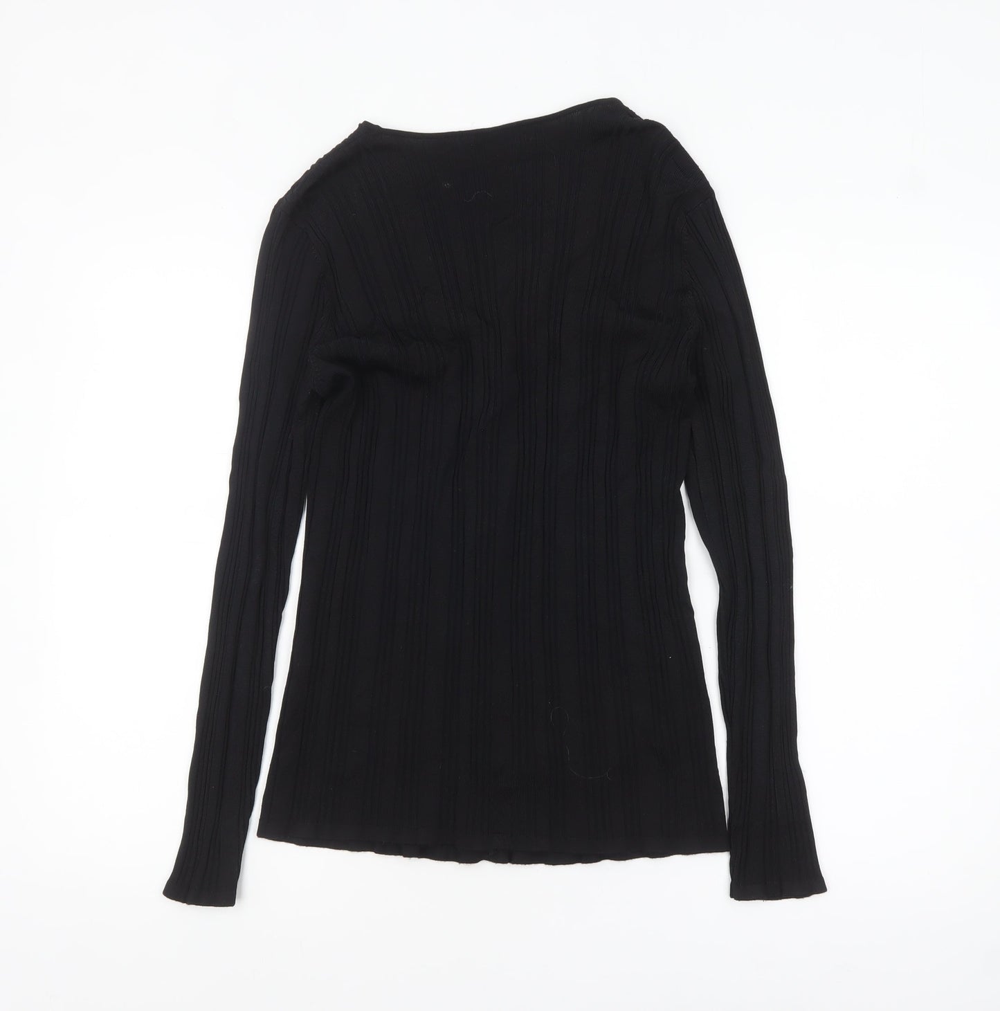 Planet Women's Black Viscose Knit Cardigan Size M Long Sleeve