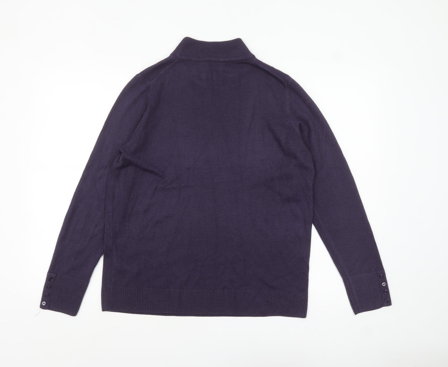 Marks and Spencer Women’s Purple Roll Neck Jumper Size 16
