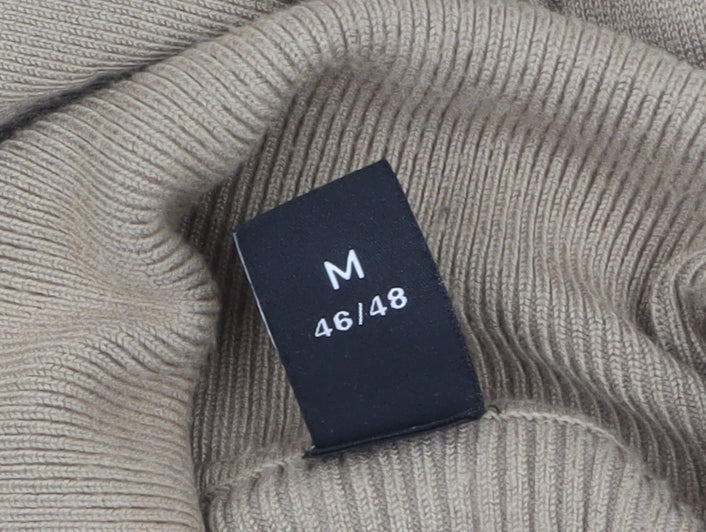 Adia Fashion Women’s Beige Roll Neck Knit Jumper Size M