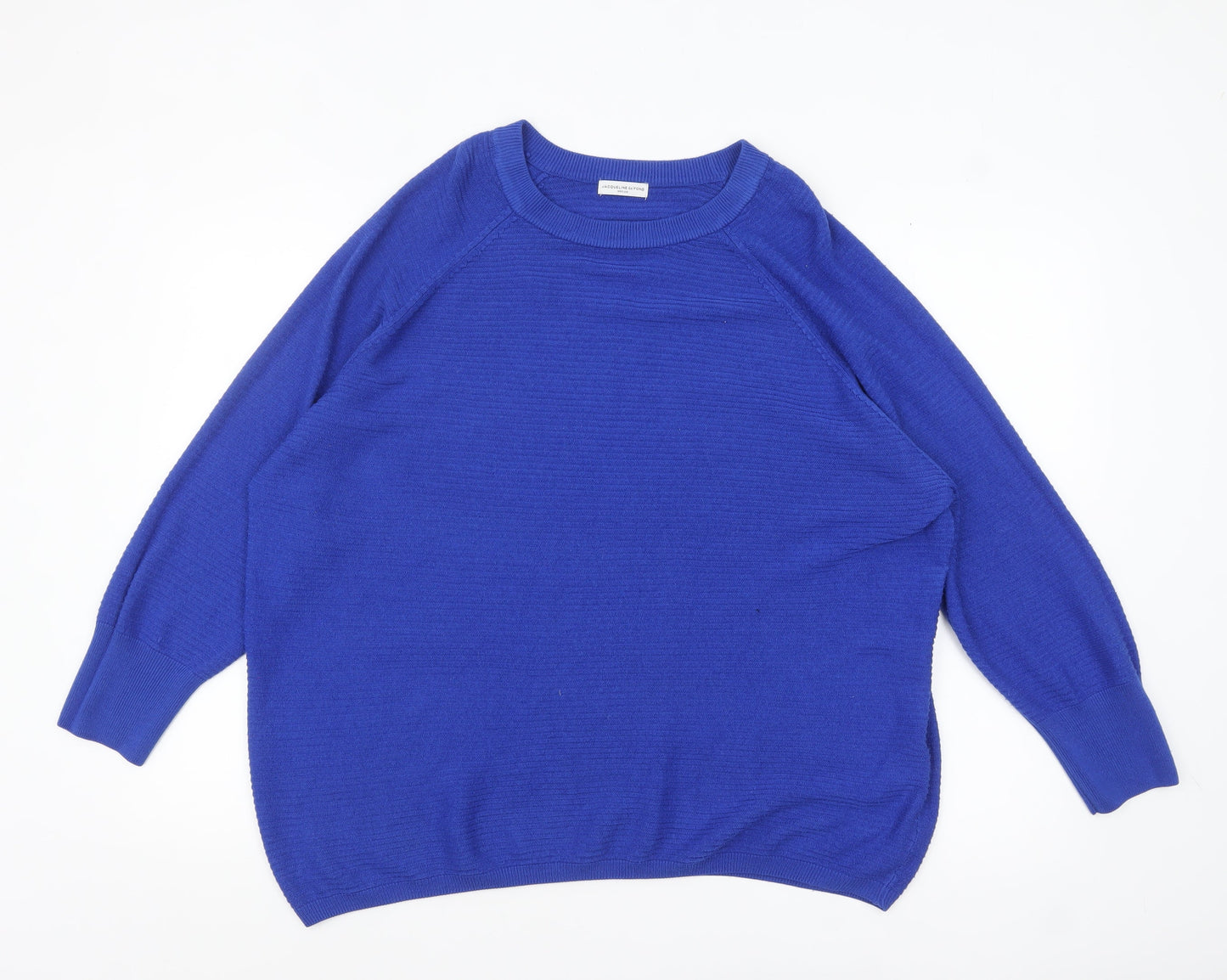 Jacqueline de Yong Women's Blue M Crew Neck Knit Jumper