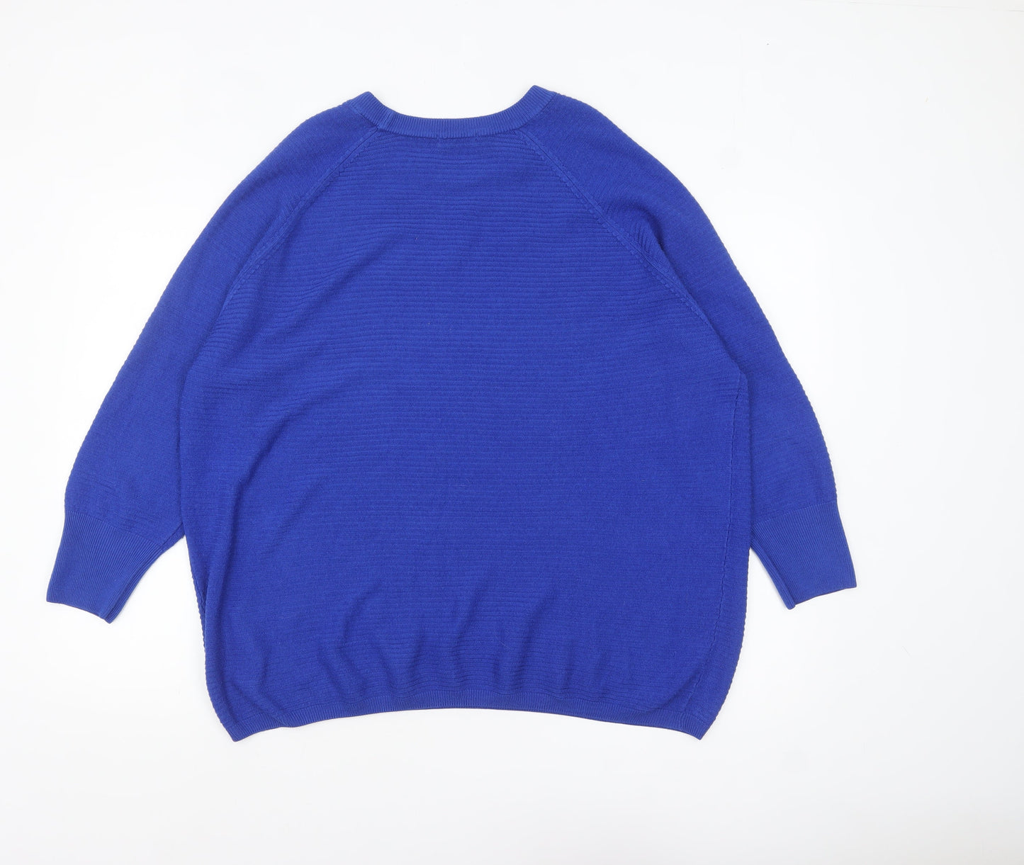 Jacqueline de Yong Women's Blue M Crew Neck Knit Jumper