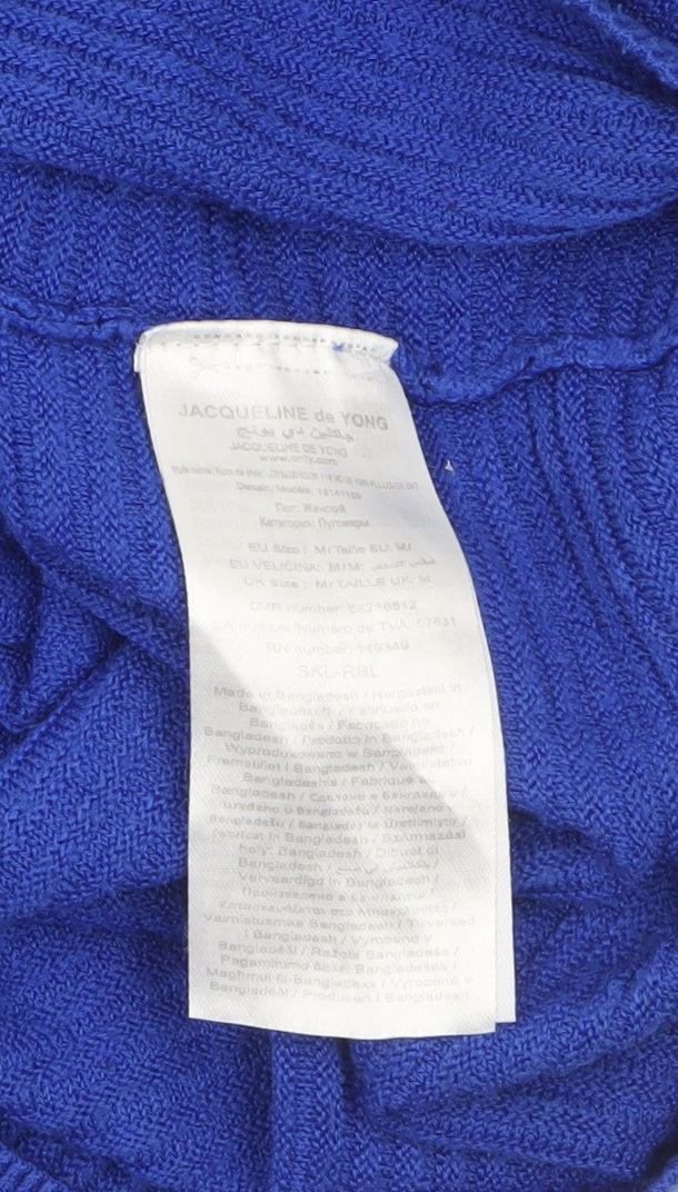 Jacqueline de Yong Women's Blue M Crew Neck Knit Jumper