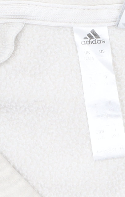 Adidas Men's Beige V-Neck Sweatshirt Size L Classic Pullover