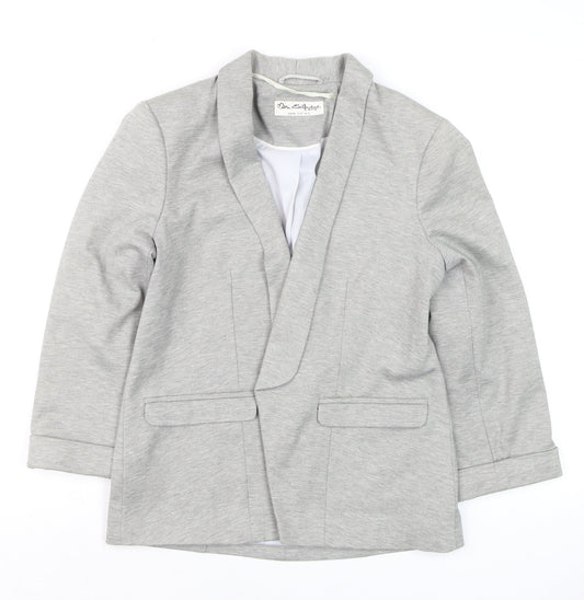 Miss Selfridge Women’s Grey Blazer UK 12 Regular Fit Jersey Style