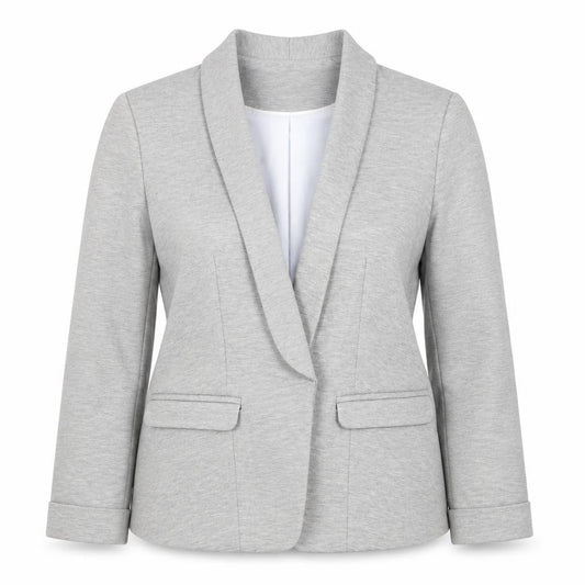 Miss Selfridge Women’s Grey Blazer UK 12 Regular Fit Jersey Style