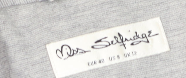 Miss Selfridge Women’s Grey Blazer UK 12 Regular Fit Jersey Style