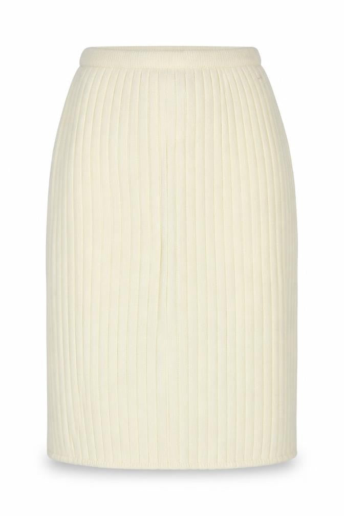 St. Bernard Women Ivory Wool Angora Knit Pencil Skirt Size 16