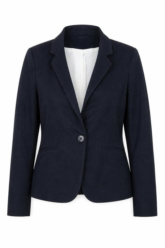 H&M Womens Blue Slim Fit Blazer Jacket Size 10 Formal Workwear