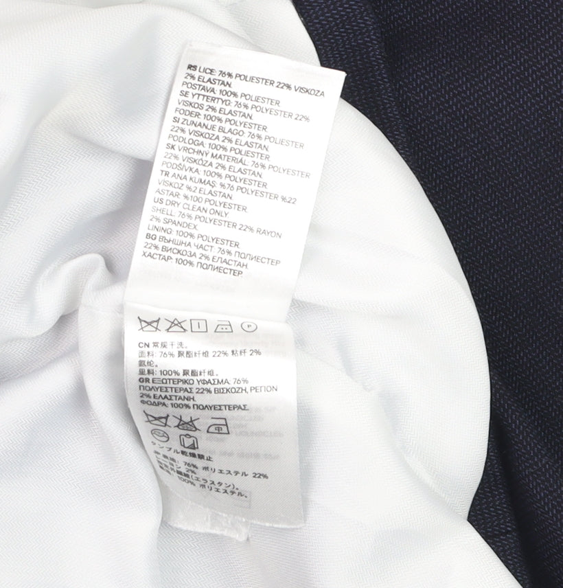 H&M Womens Blue Slim Fit Blazer Jacket Size 10 Formal Workwear