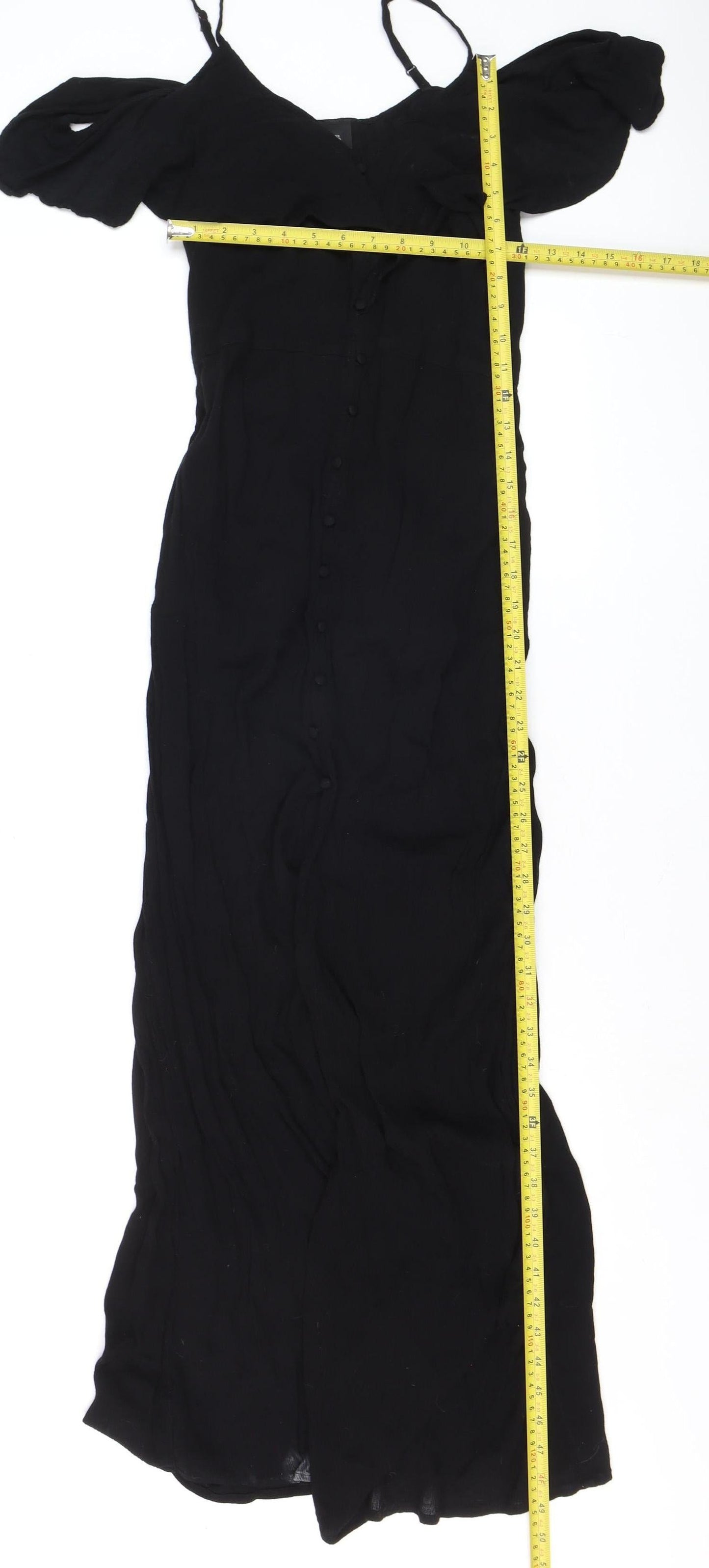 River Island Women's Black Off Shoulder Maxi Dress Size 8