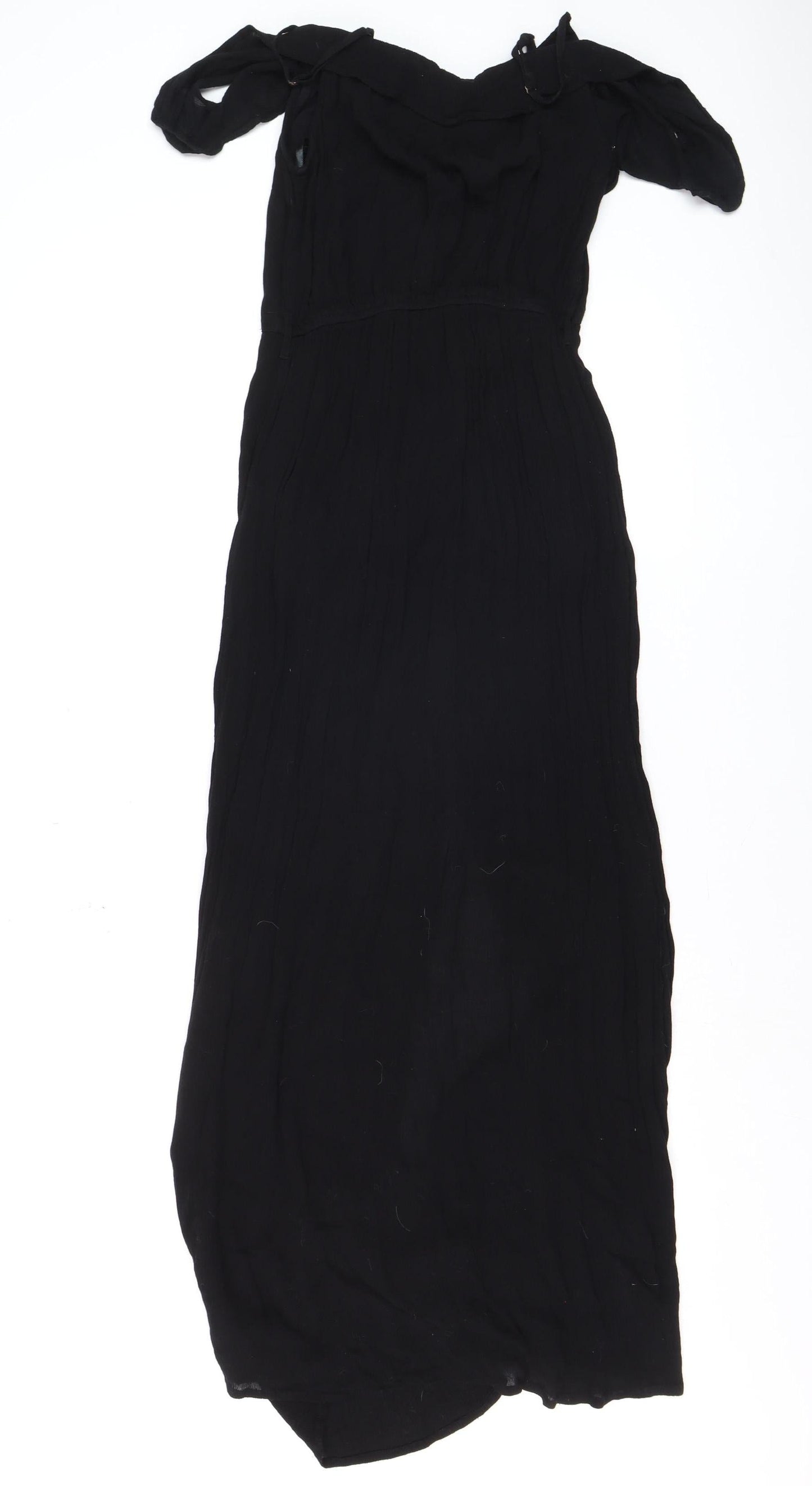 River Island Women's Black Off Shoulder Maxi Dress Size 8
