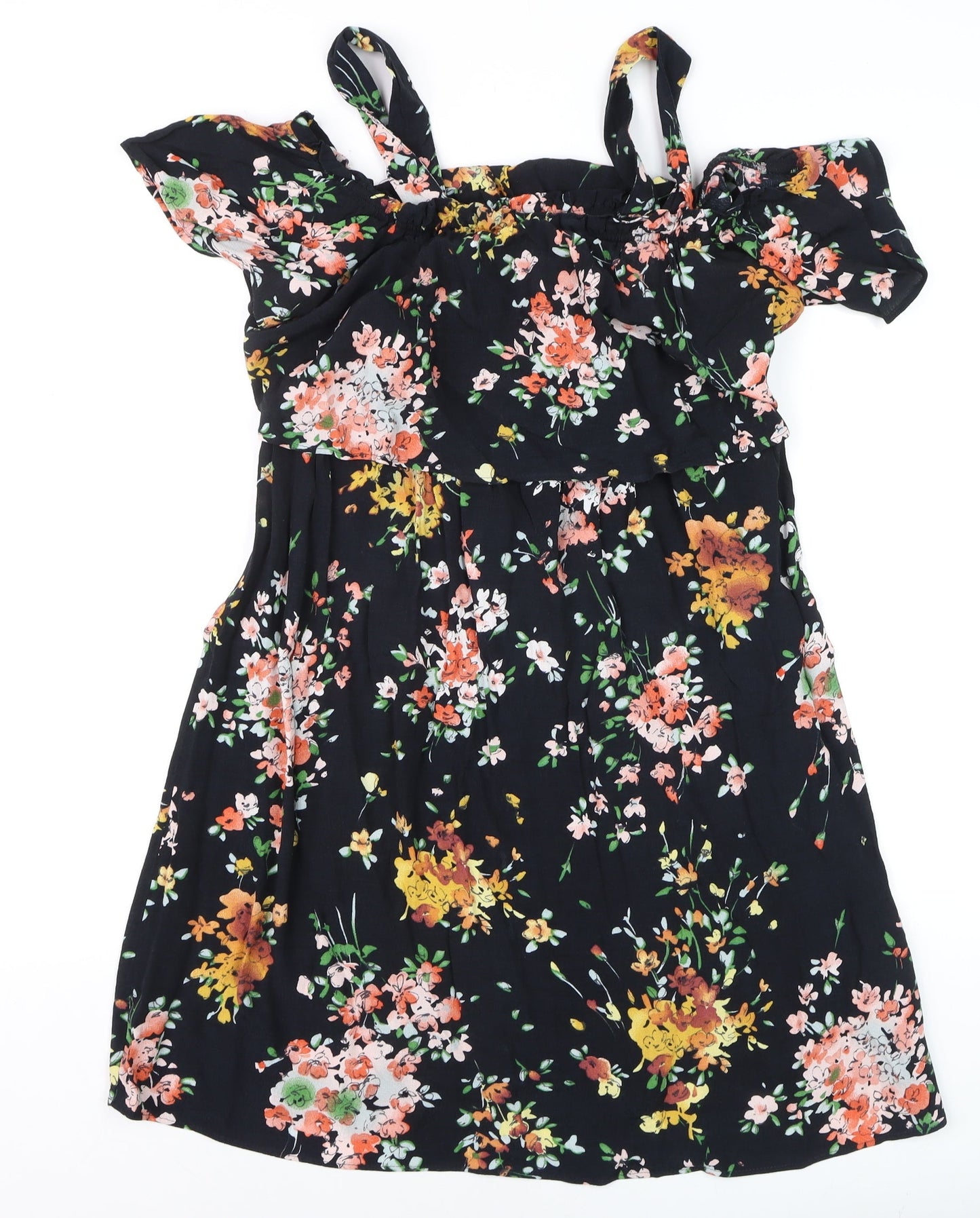 Marks and Spencer Women’s Multicoloured Floral Fit & Flare Dress Size 12