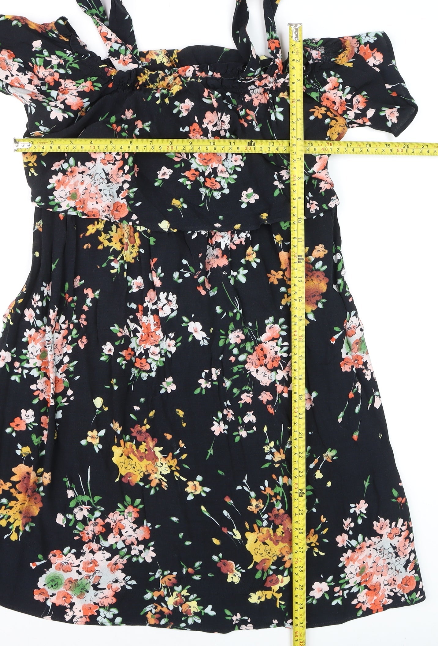 Marks and Spencer Women’s Multicoloured Floral Fit & Flare Dress Size 12