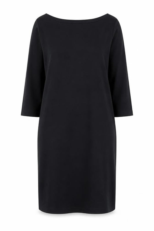 GAP Women’s Black Cotton Modal Shift Dress Size M 3/4 Sleeve