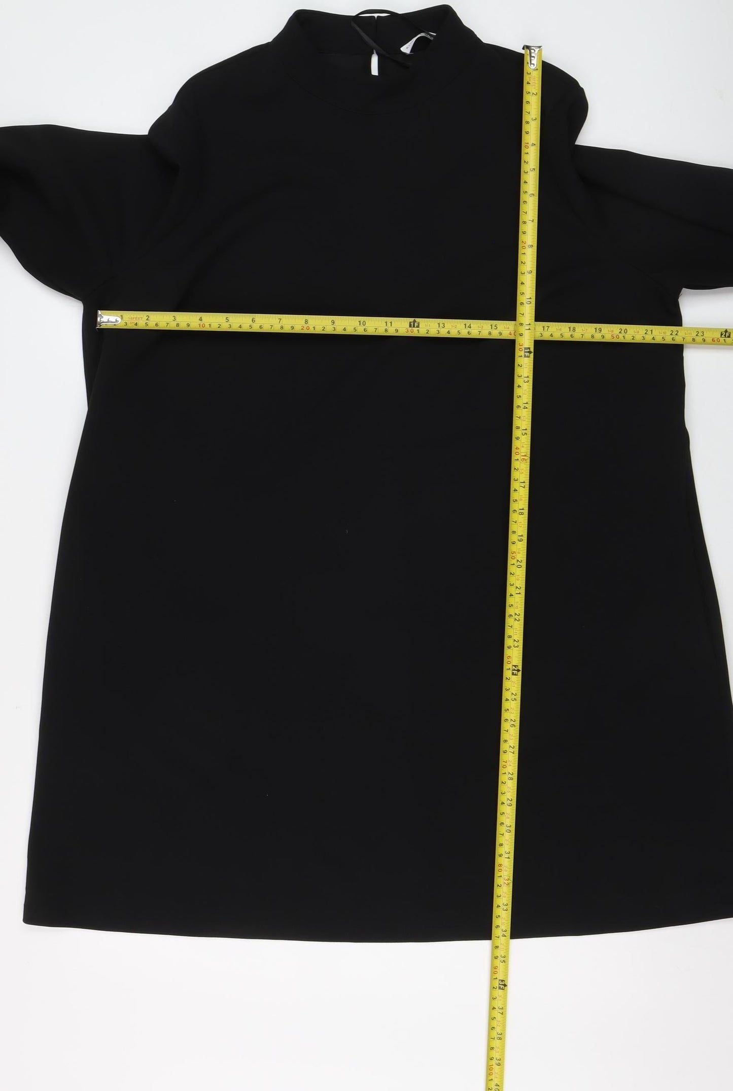 Gallery Women’s Black XL Shift Dress Long Sleeve High Neck