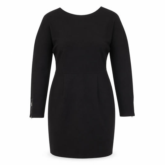 ASOS Women Black Size 10 Sheath Knee Length Long Sleeve Dress