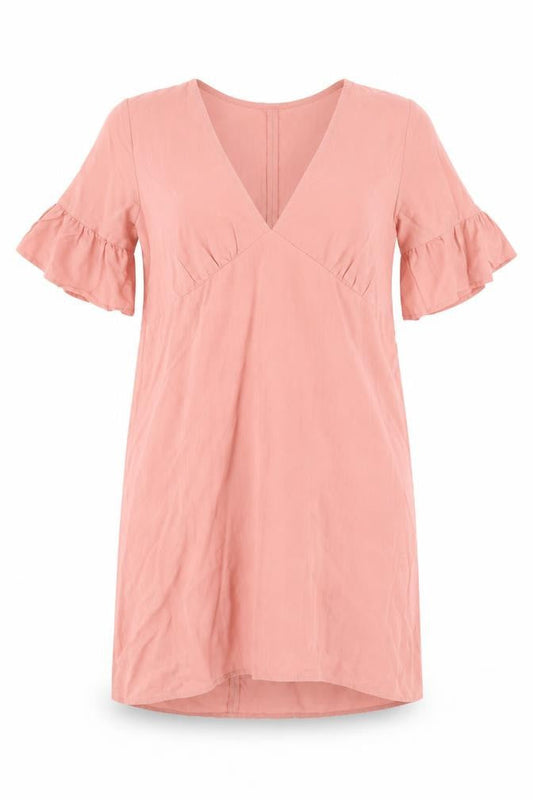 Zara Women Pink Short Sleeve Shift Dress Size 8