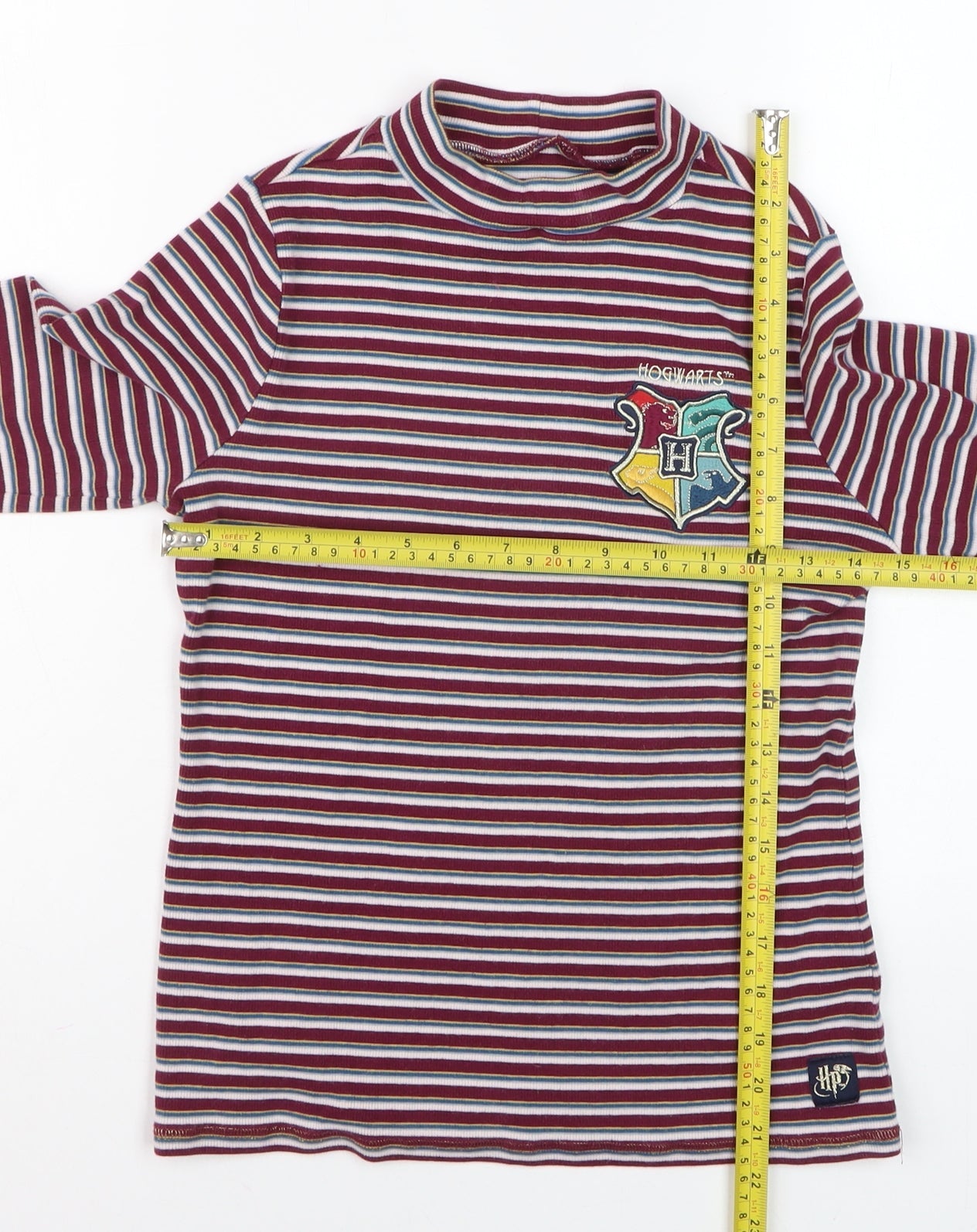 Marks and Spencer Girls Harry Potter Multicoloured Striped Long Sleeve Mock Neck T-Shirt 13-14 Years