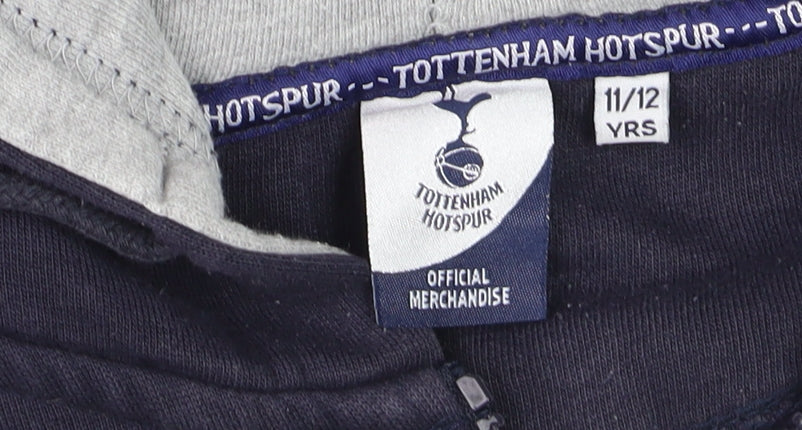 Tottenham Hotspur Boys Navy & Grey One Piece Hooded Pyjamas 11-12 Years