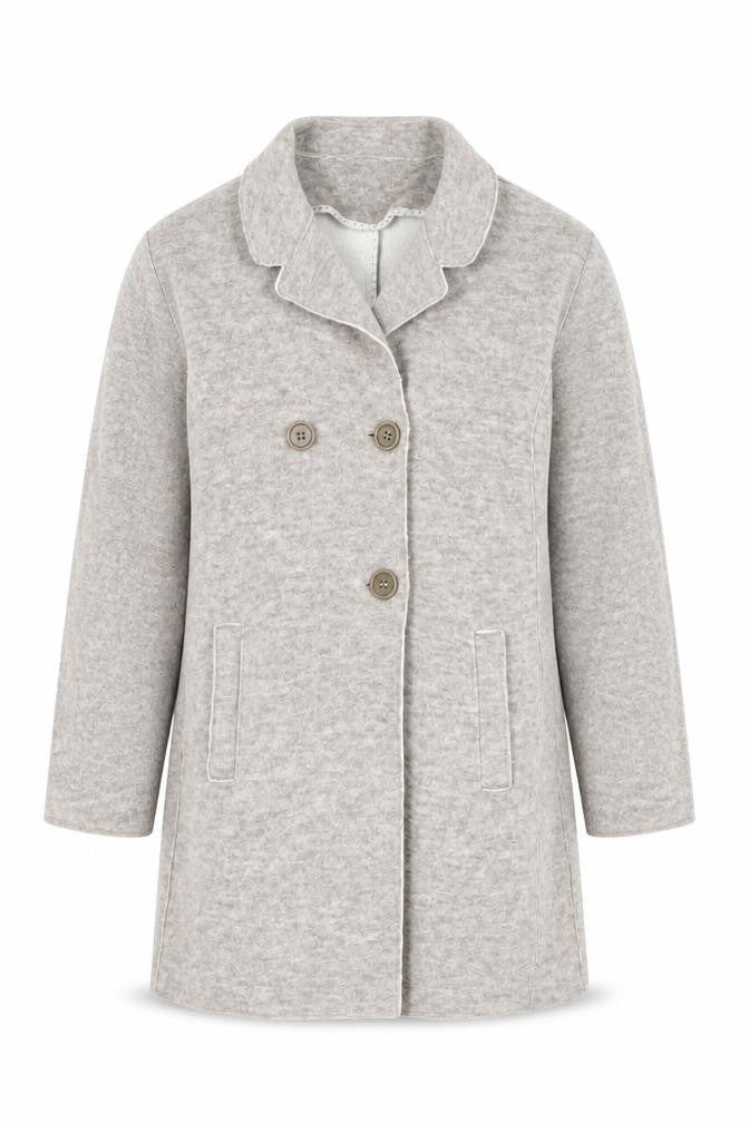 Jigsaw Junior Girls Beige Wool Blend Mid-Length Coat 8-9 Years